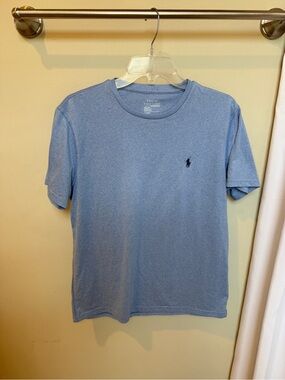 Polo by Ralph Lauren Short-Sleeve Crewneck Tee in Heather Blue